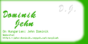 dominik jehn business card